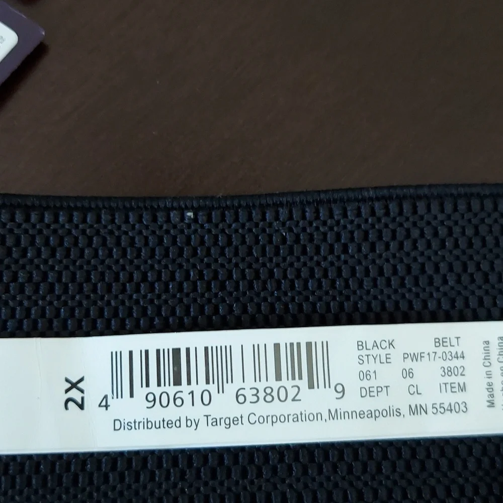 Ava & Viv Black Elasticized Belt w/ Silvertone Interlocking Closure Size 2X NWT - Picture 9 of 16